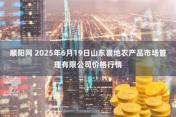 顺阳网 2025年6月19日山东喜地农产品市场管理有限公司价格行情